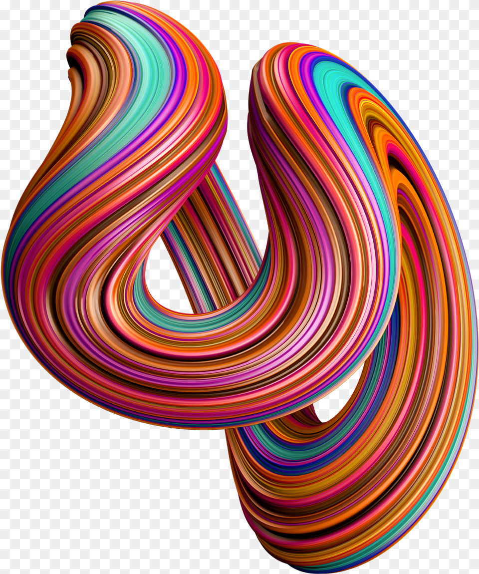 Swirling 3d Shapes In 2020 3d Shape Transparent Background, Art, Graphics, Pattern, Accessories Png Image