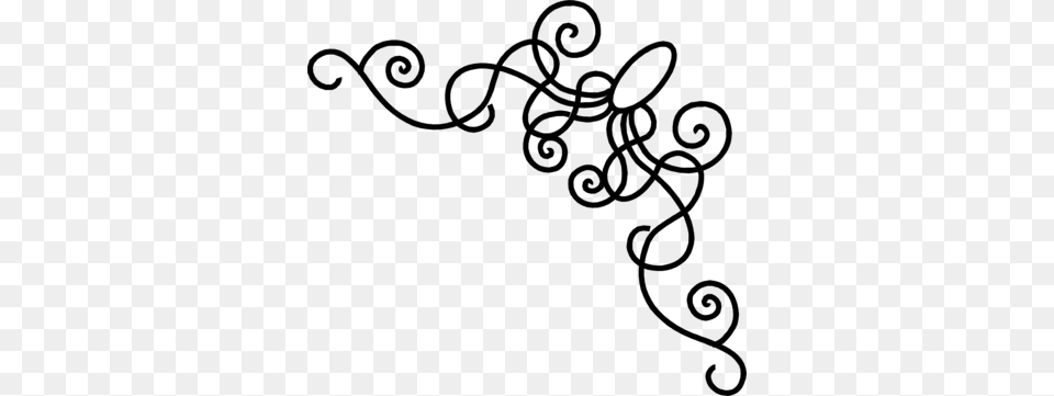 Swirls And Leaves White Borders And Frames, Gray Free Png