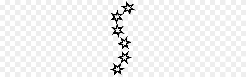 Swirls And Stars Decorative Border Sticker, Star Symbol, Symbol Free Png