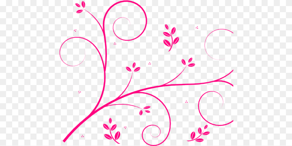 Swirls Clipart Pink Flower Vines, Art, Floral Design, Graphics, Pattern Free Png
