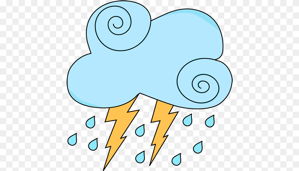 Swirly Blue Cloud With Lightning And Rain Clip Art Swirly Rain Clouds Art, Animal, Baby, Person Free Transparent Png