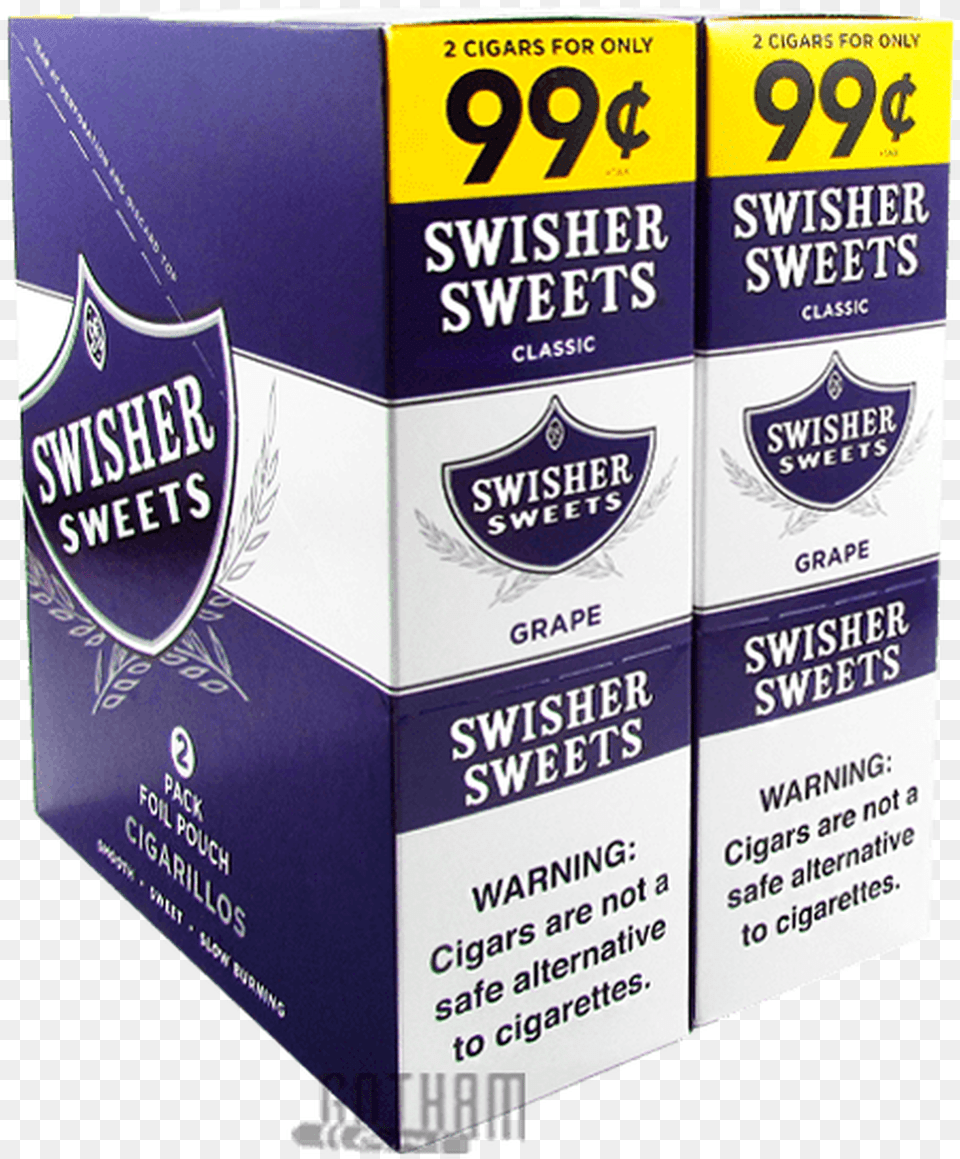 Swisher Sweets Cigarillos Grape Box Grape Swisher Sweets, Cardboard, Carton, Bottle Free Png Download