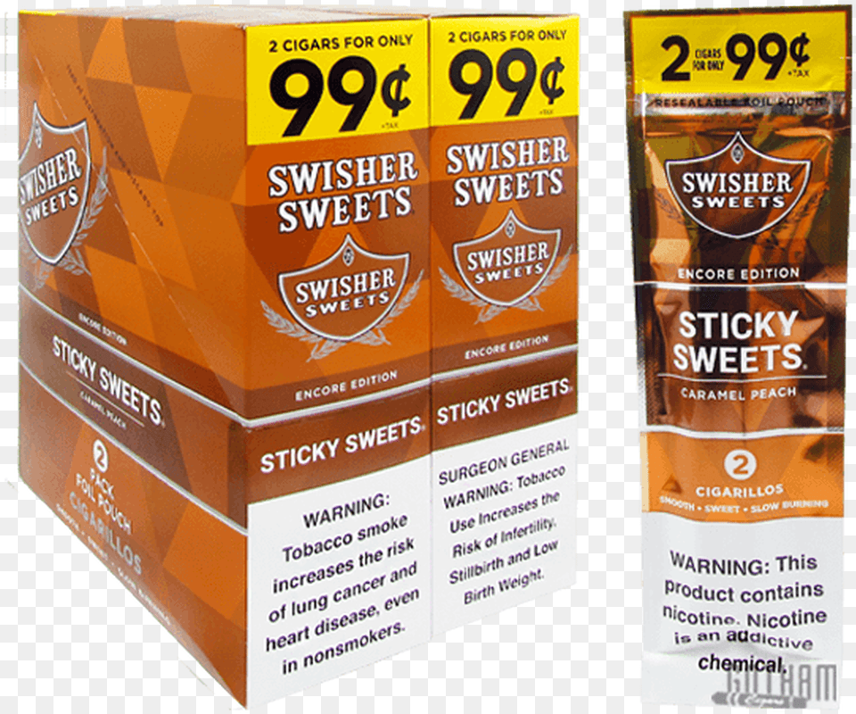 Swisher Sweets Cigarillos Sticky Sweet Box, Advertisement, Poster Free Png
