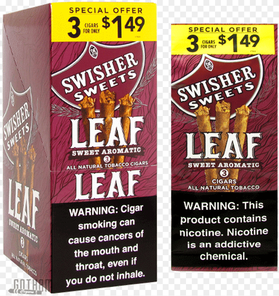 Swisher Sweets Leaf Sweet Aromatic Box And Foil Pack Swisher Sweets, Advertisement, Poster, Person Free Transparent Png