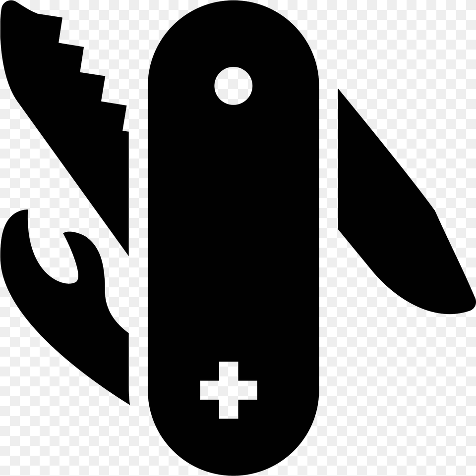 Swiss Army Knife Filled Icon Swiss Army Knife Icon, Gray Png Image