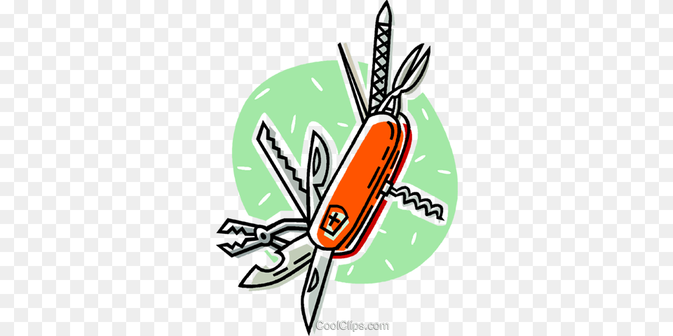 Swiss Army Knife Royalty Vector Clip Art Illustration, Blade, Weapon, Device, Grass Free Png