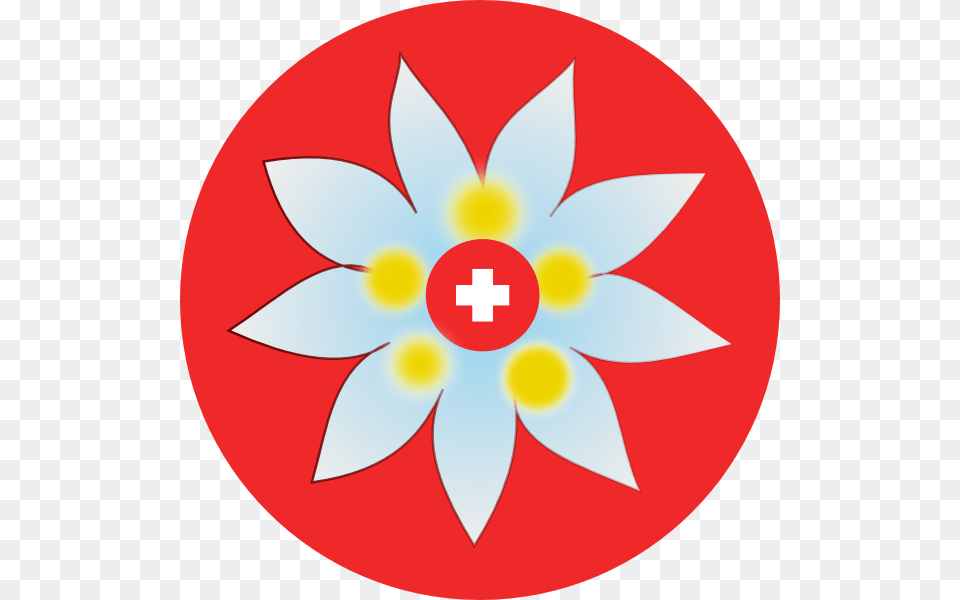 Swiss Edelweiss Svg Clip Arts Swiss Edelweiss Flag, Logo, Symbol, First Aid, Red Cross Free Png Download