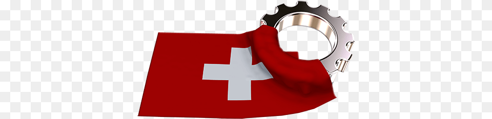 Swiss Flag Sprocket Bright Cln Flag Of Switzerland, First Aid, Logo Png Image