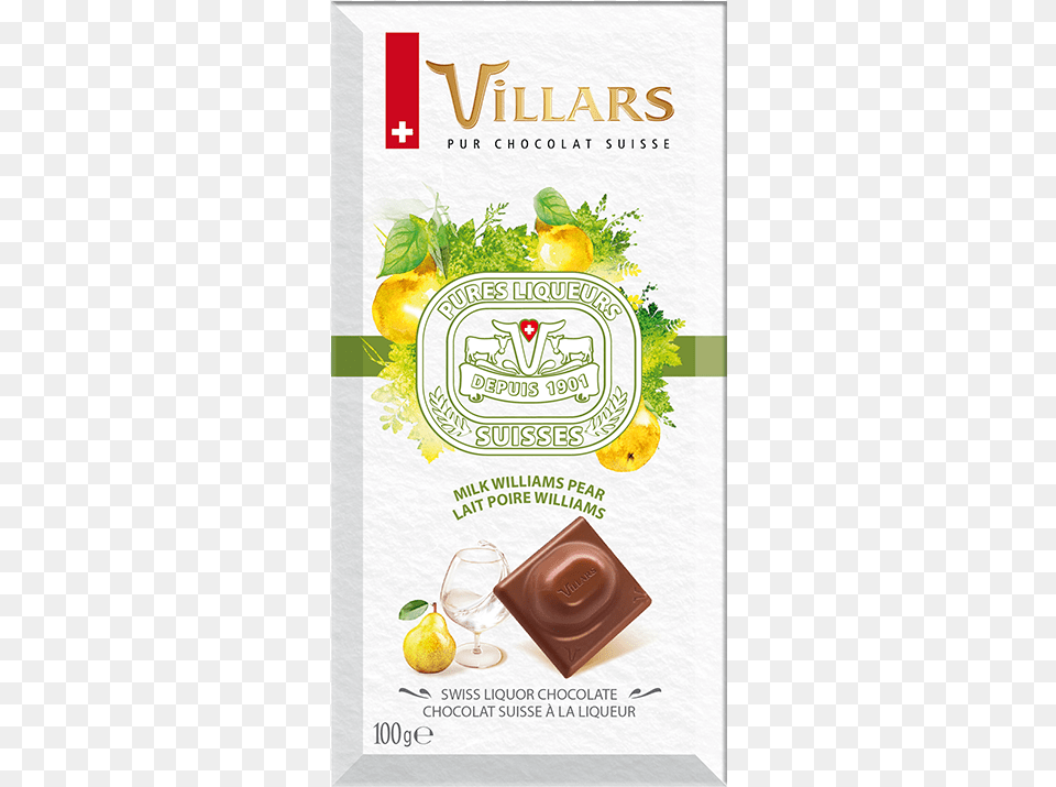 Swiss Milk Chocolate Filled With Williams Pear Brandy Toffee, Advertisement, Poster, Food, Fruit Png Image