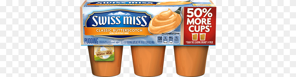 Swiss Miss Butterscotch Pudding, Food, Cream, Dessert, Ice Cream Free Png Download