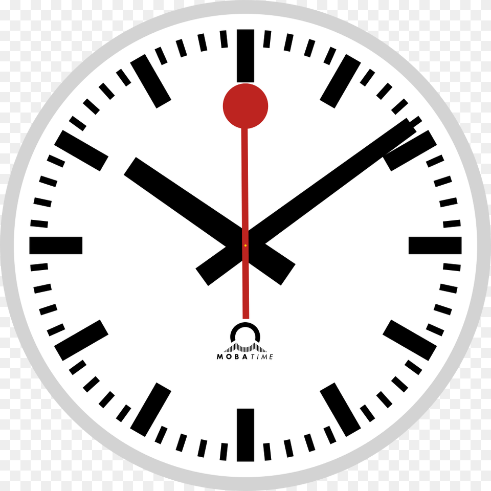 Swiss Railway Clock, Analog Clock, Wall Clock, Disk Png Image