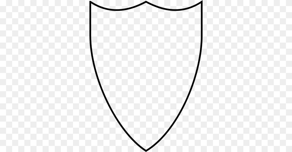 Swiss Shield Outline Shape, Gray Free Transparent Png