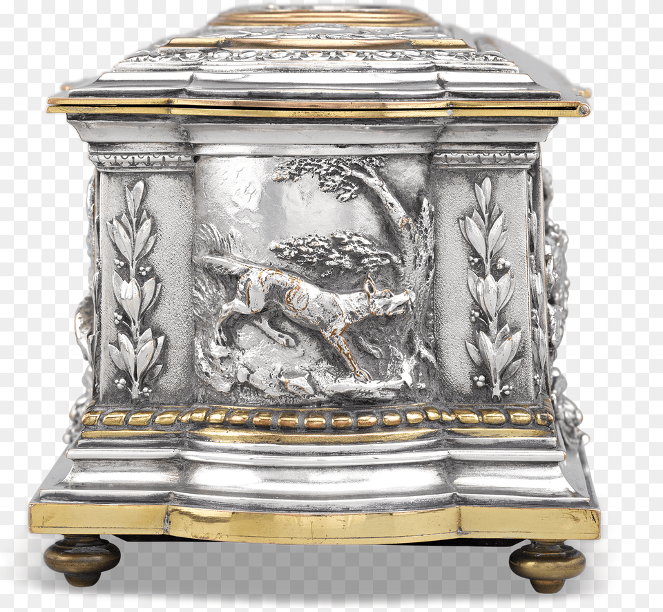 Swiss Silvered Bronze Musical Jewelry Box Antique Free Transparent Png