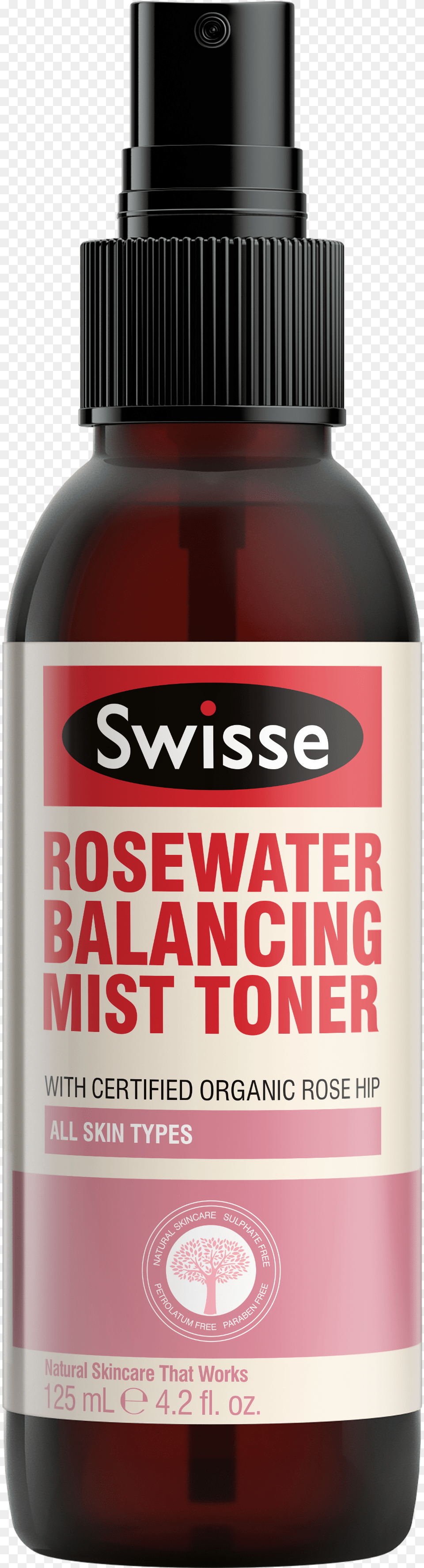 Swisse Rosewater Balancing Mist Toner, Bottle, Cosmetics, Perfume Png