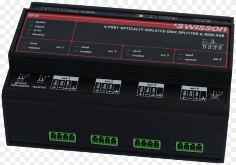 Swisson Din Rail Rdm Amp Dmx Splitter Program Electronics, Computer Hardware, Hardware, Monitor, Screen Free Png Download