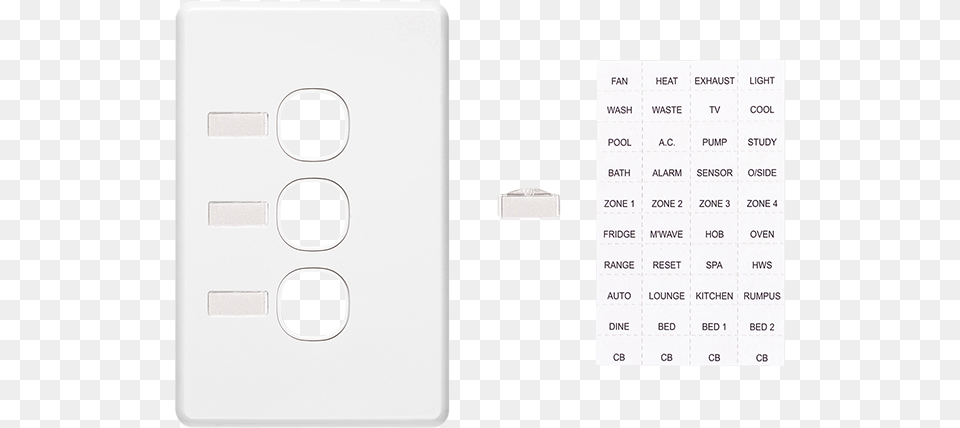 Switch Grid Plate And Cover 3 Gang Less Mechanism Clipsal Switch Plates With Labels Free Transparent Png