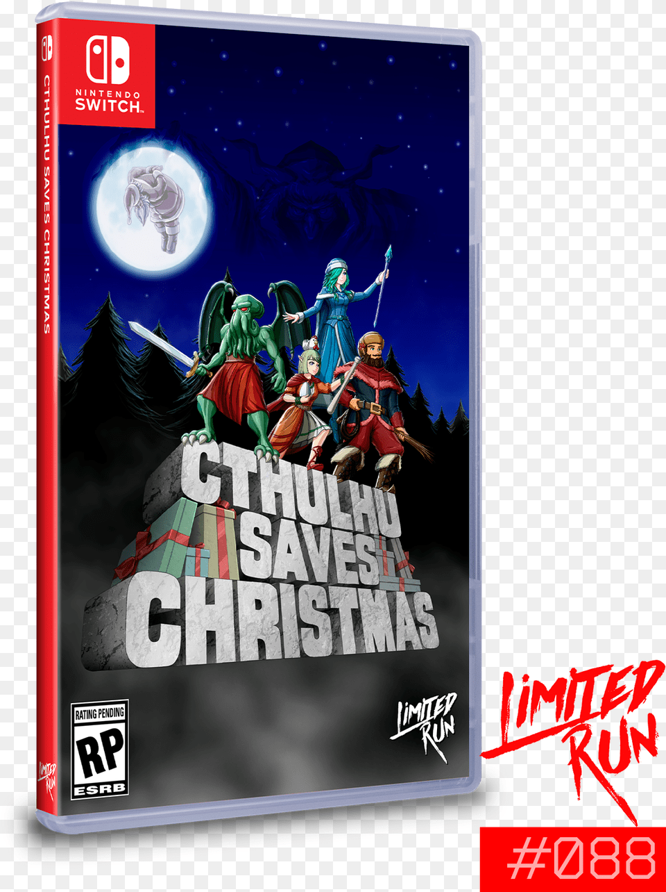 Switch Limited Run 88 Cthulhu Saves Christmas Cover, Adult, Book, Female, Person Free Png