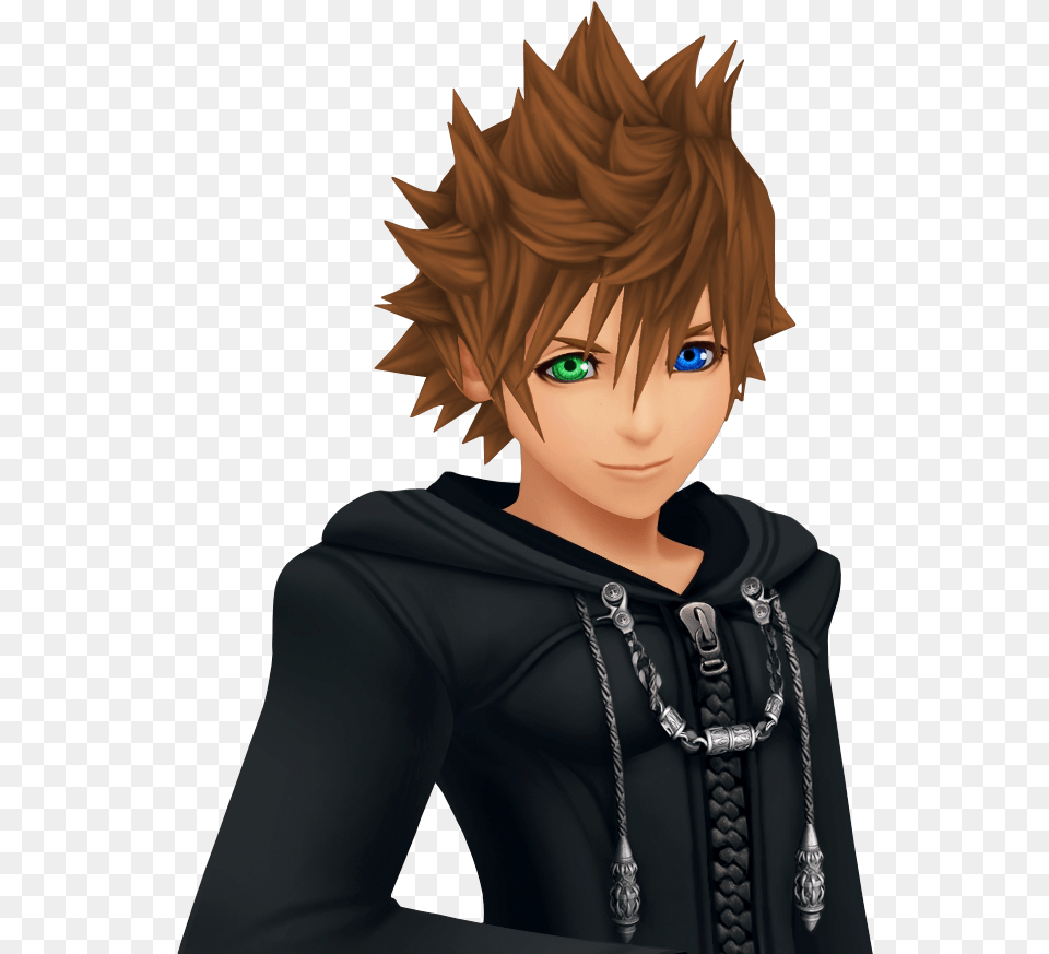 Switches Roxas39 Hair And Eyes With Yuna39s Sims 4 Kingdom Hearts Hair Cc, Adult, Person, Female, Woman Png