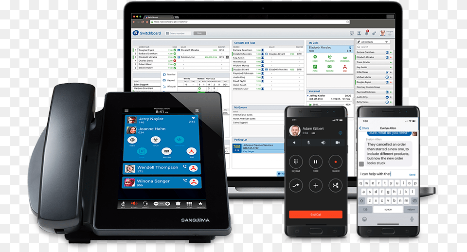 Switchvox Business Phone Systems Digium Phone, Electronics, Mobile Phone, Computer, Person Png Image