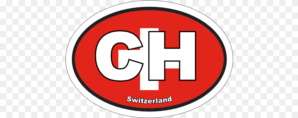 Switzerland Ch Flag Oval Sticker Dot, First Aid, Logo, Symbol, Text Free Transparent Png