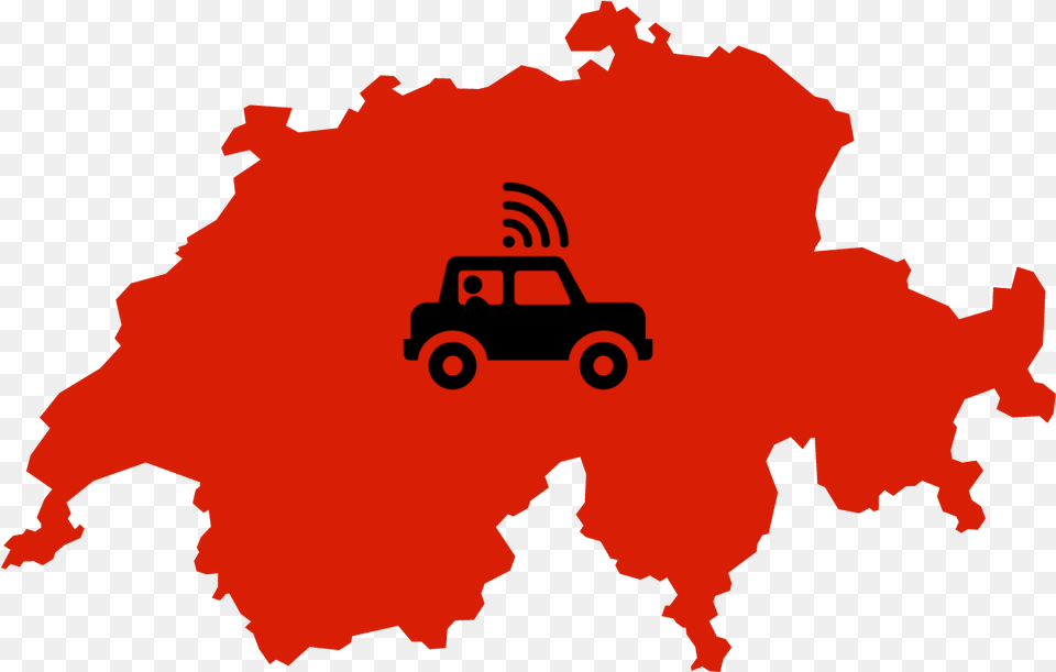 Switzerland Flag Map, Car, Transportation, Vehicle, Machine Free Png