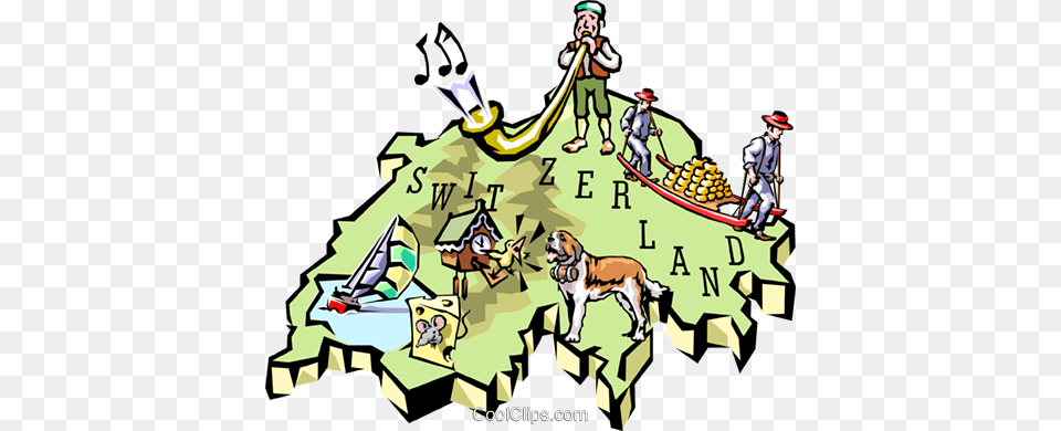 Switzerland Map Royalty Free Vector Clip Art Illustration, Person, Boy, Child, Male Png Image