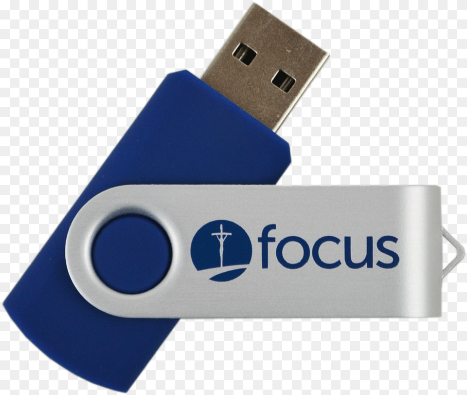 Swivel Usb Flash Drive Bluewhite Usb Swivel, Computer Hardware, Electronics, Hardware, Adapter Free Transparent Png