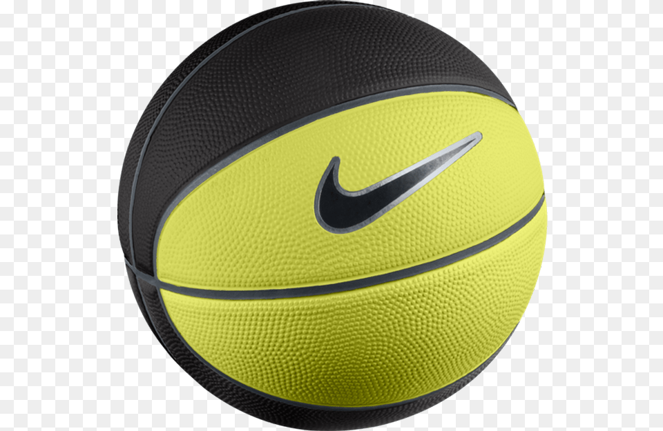Swoosh Mini Basketball Nike Swoosh Mini Basketball Black And Yellow Nike Basketball Ball, Rugby, Rugby Ball, Sport Free Png Download