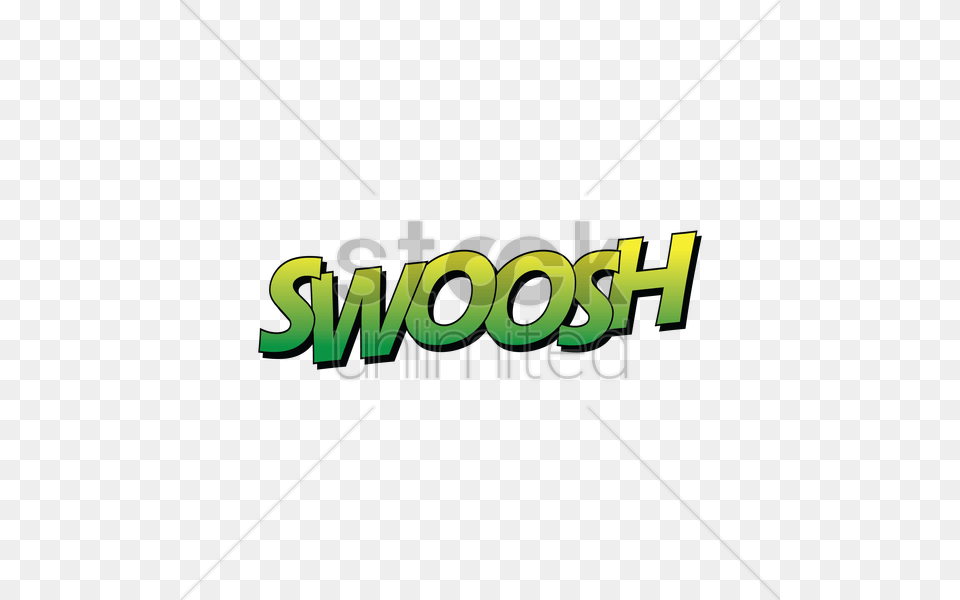 Swoosh Text With Comic Effect Vector Image, Green, Logo Free Png Download