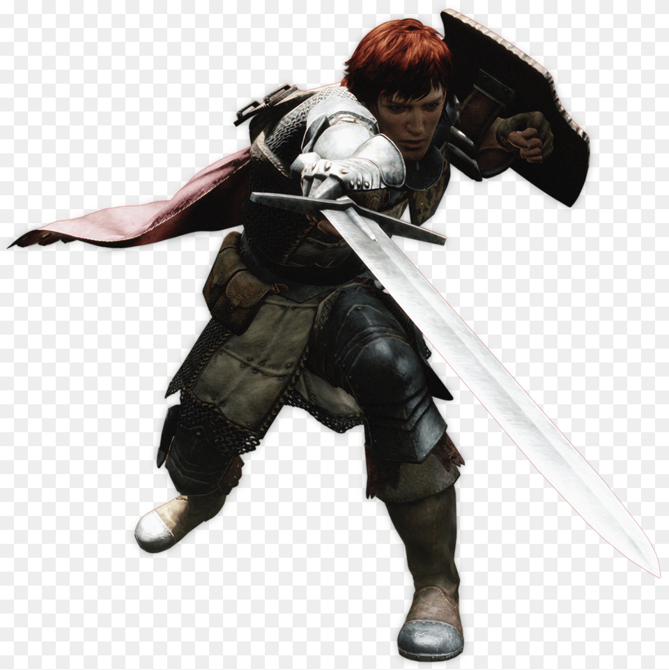 Sword And Shield Fighter Warrior Dragons Dogma Skill, Weapon, Face, Head, Person Free Transparent Png
