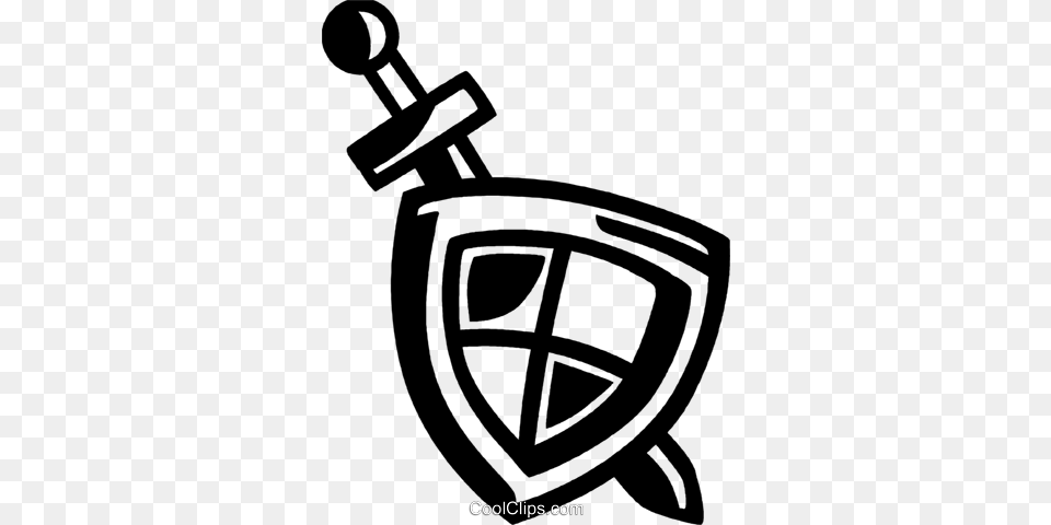 Sword And Shield Royalty Vector Clip Art Illustration, Weapon, Armor Free Transparent Png