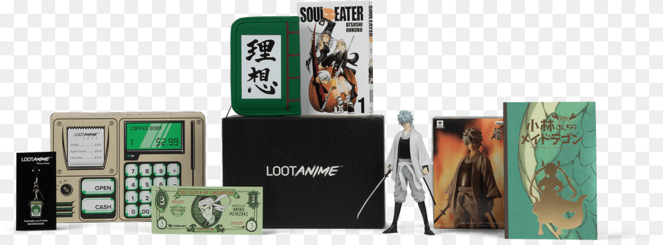 Sword Art Online Alternative Gun Manga Loot Crate Dragon Maid Loot Anime, Book, Publication, Person, Comics Png Image