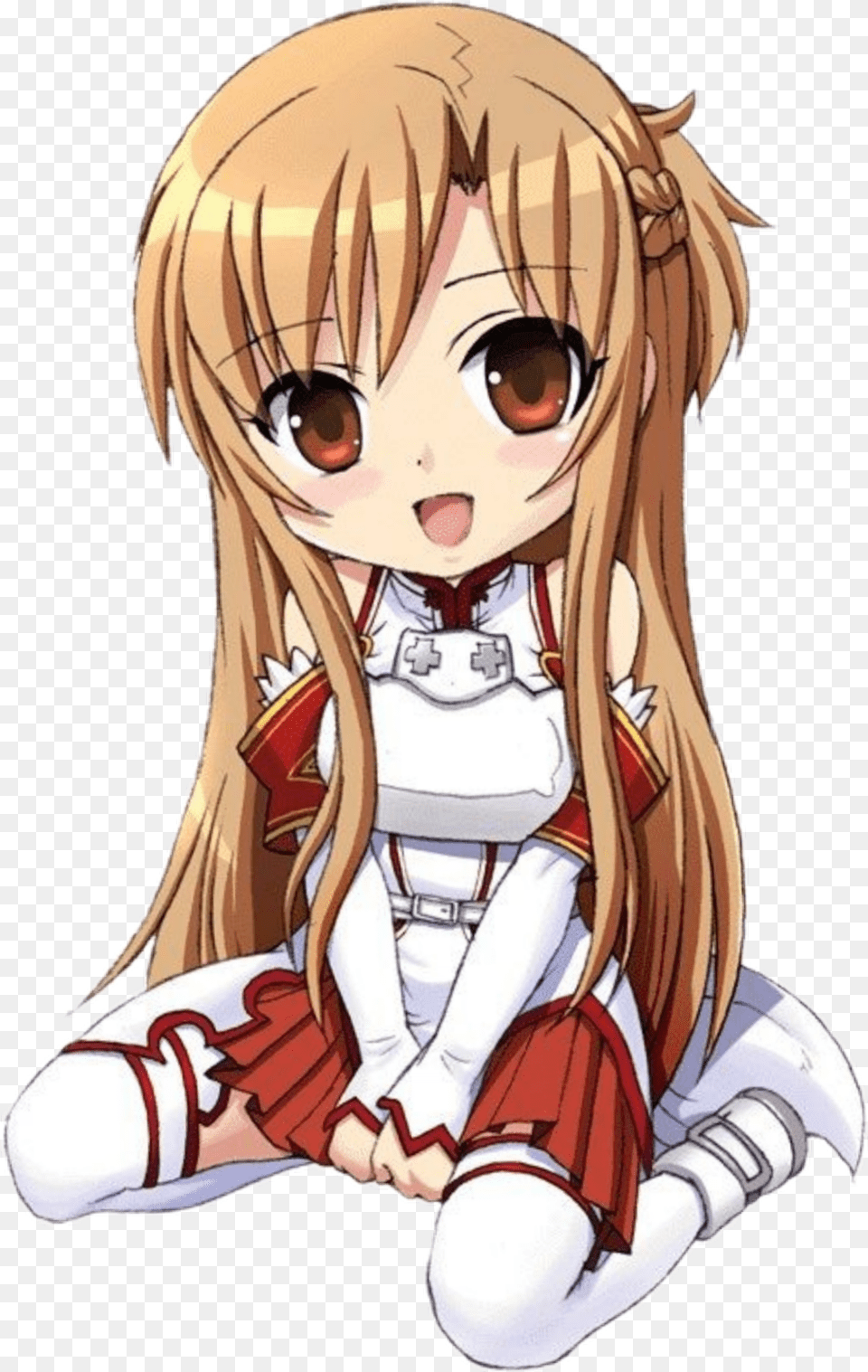 Sword Art Online Asuna Chibi Sword Art Online Asuna Kawaii, Book, Comics, Publication, Baby Free Png