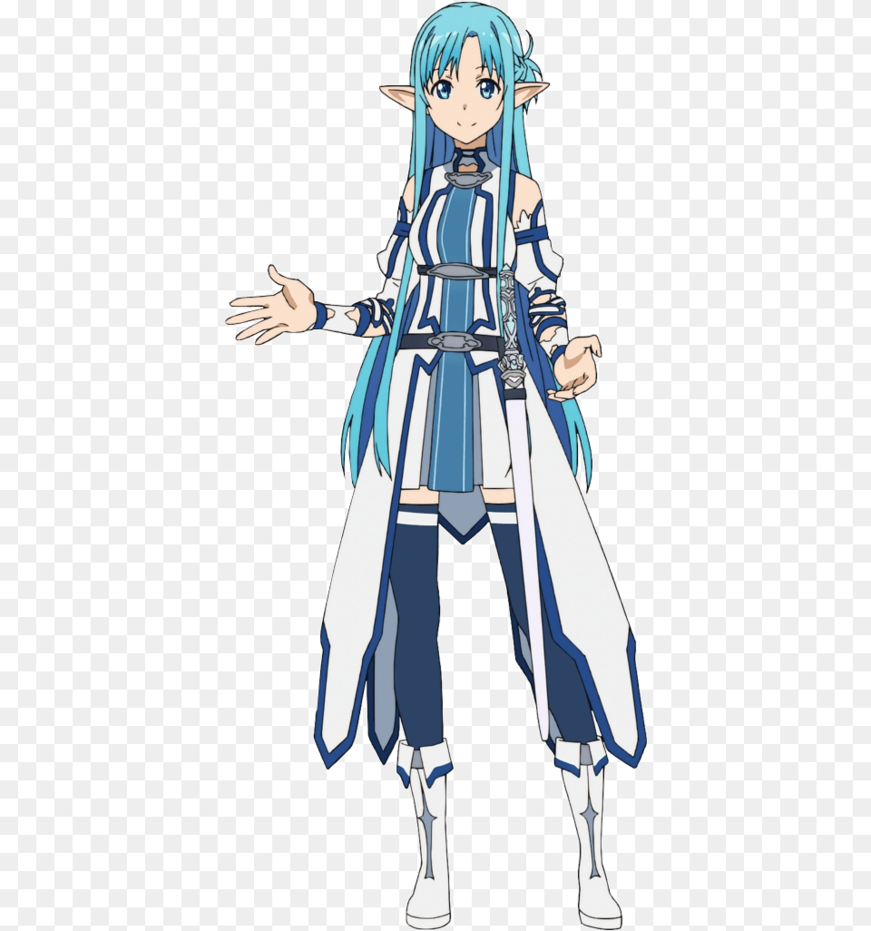 Sword Art Online Cosplay Clipart Kirito Asuna Alfheim Sword Art Online Asuna Blue, Book, Comics, Publication, Adult Free Png Download