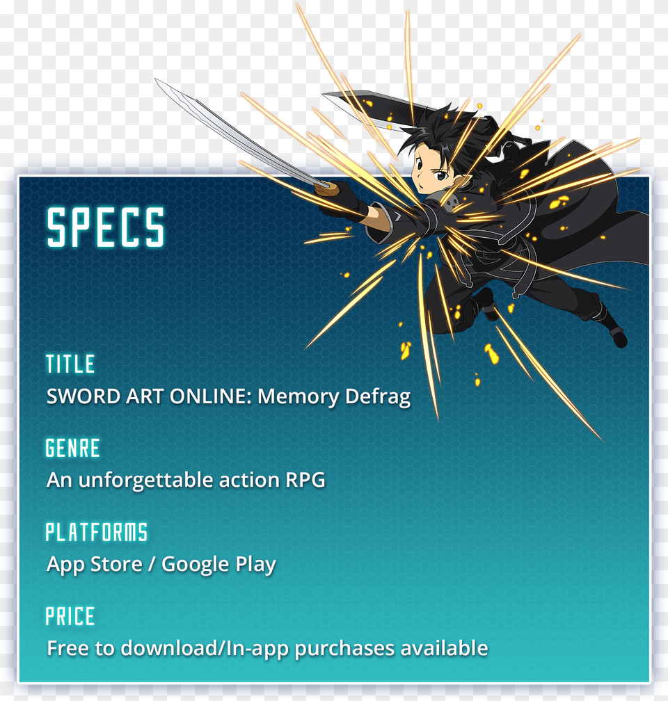 Sword Art Online Kirito, Text, Screen, Electronics, Animal Png Image