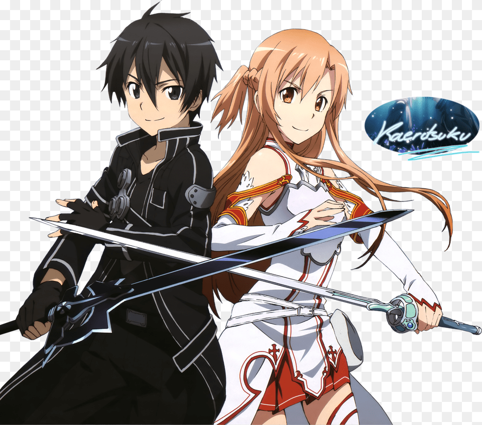 Sword Art Online Kirito And Asuna Sword Art Online Kirito And Asuna, Publication, Book, Comics, Adult Free Transparent Png