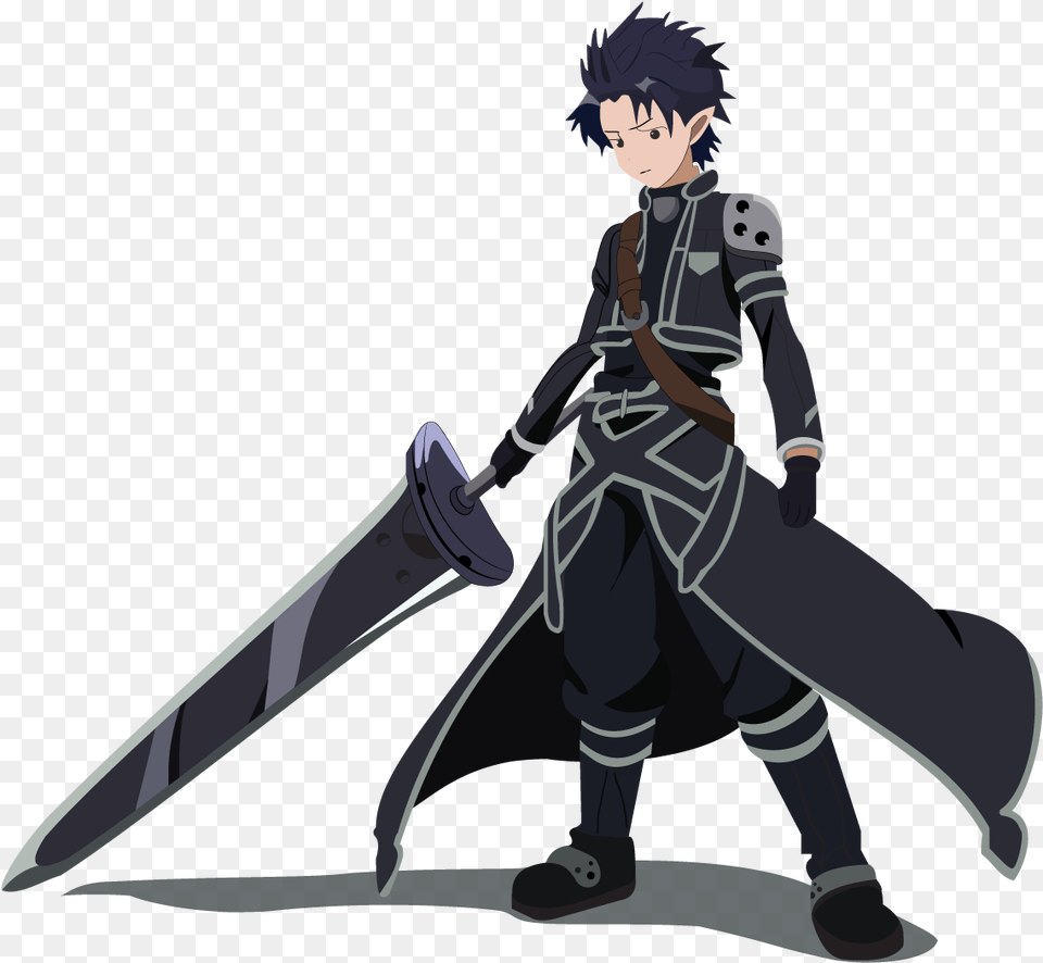 Sword Art Online Kirito Fairy, Weapon, Person, Face, Head Png