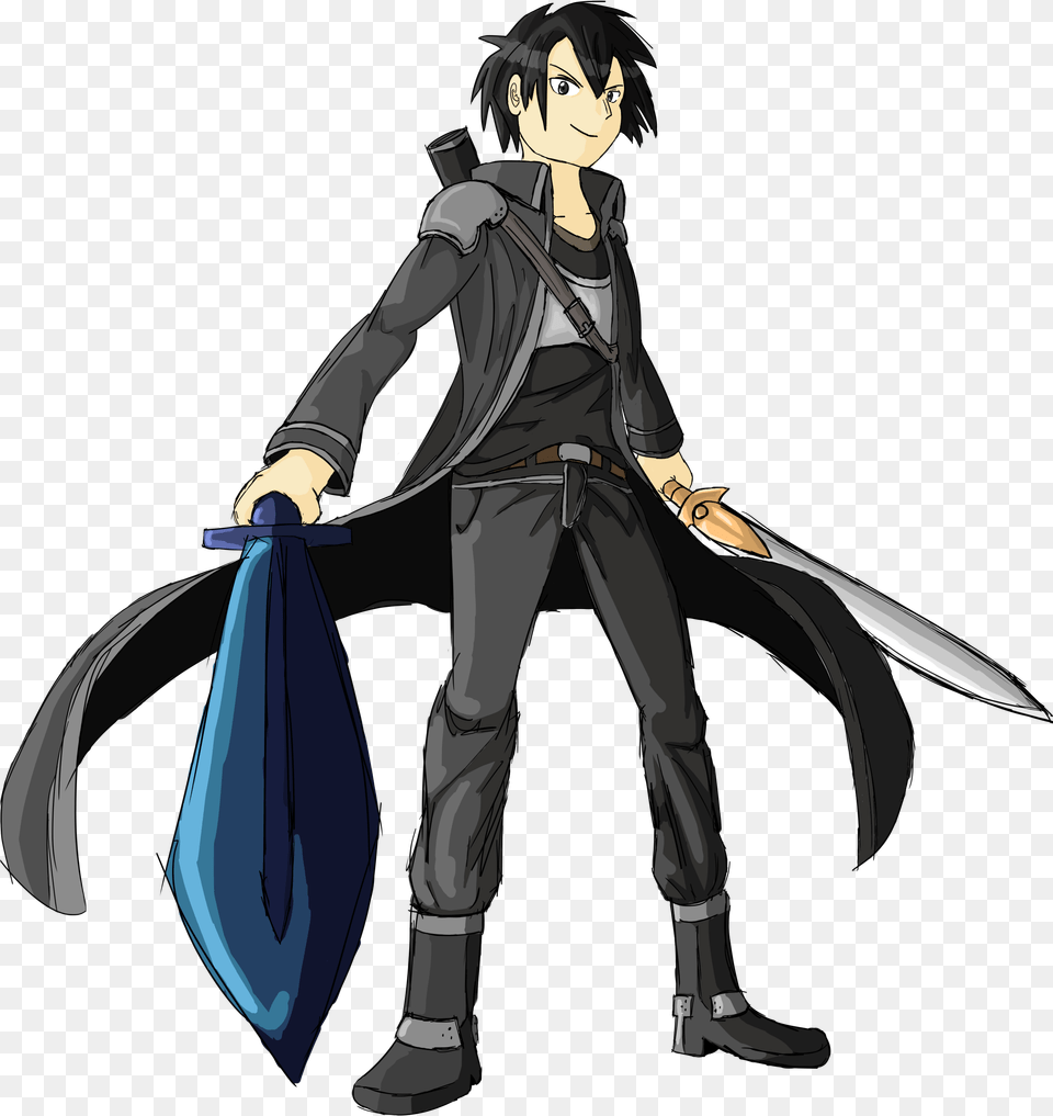 Sword Art Online Kirito Render, Book, Comics, Publication, Adult Free Transparent Png