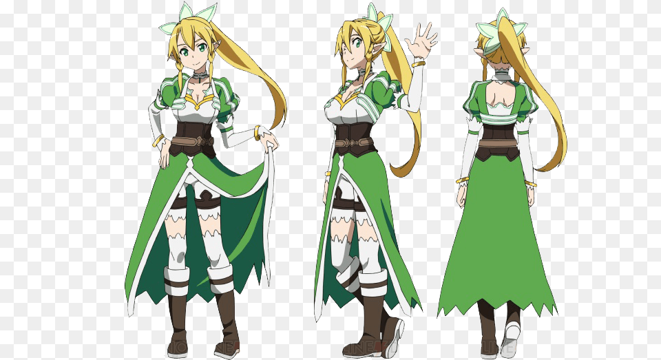 Sword Art Online Lyfa Render By Kaisernazrin D5hxp01 Leafa Suguha Kirigaya Cosplay Costume For Sword Art, Book, Publication, Comics, Adult Free Png