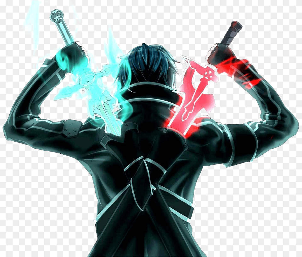 Sword Art Photos 2 Swords On Back, Adult, Male, Man, Person Png Image