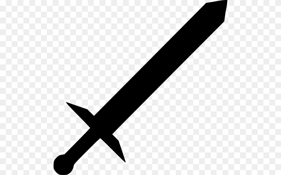 Sword Black And White Transparent Sword Black And White, Ammunition, Missile, Weapon Png Image