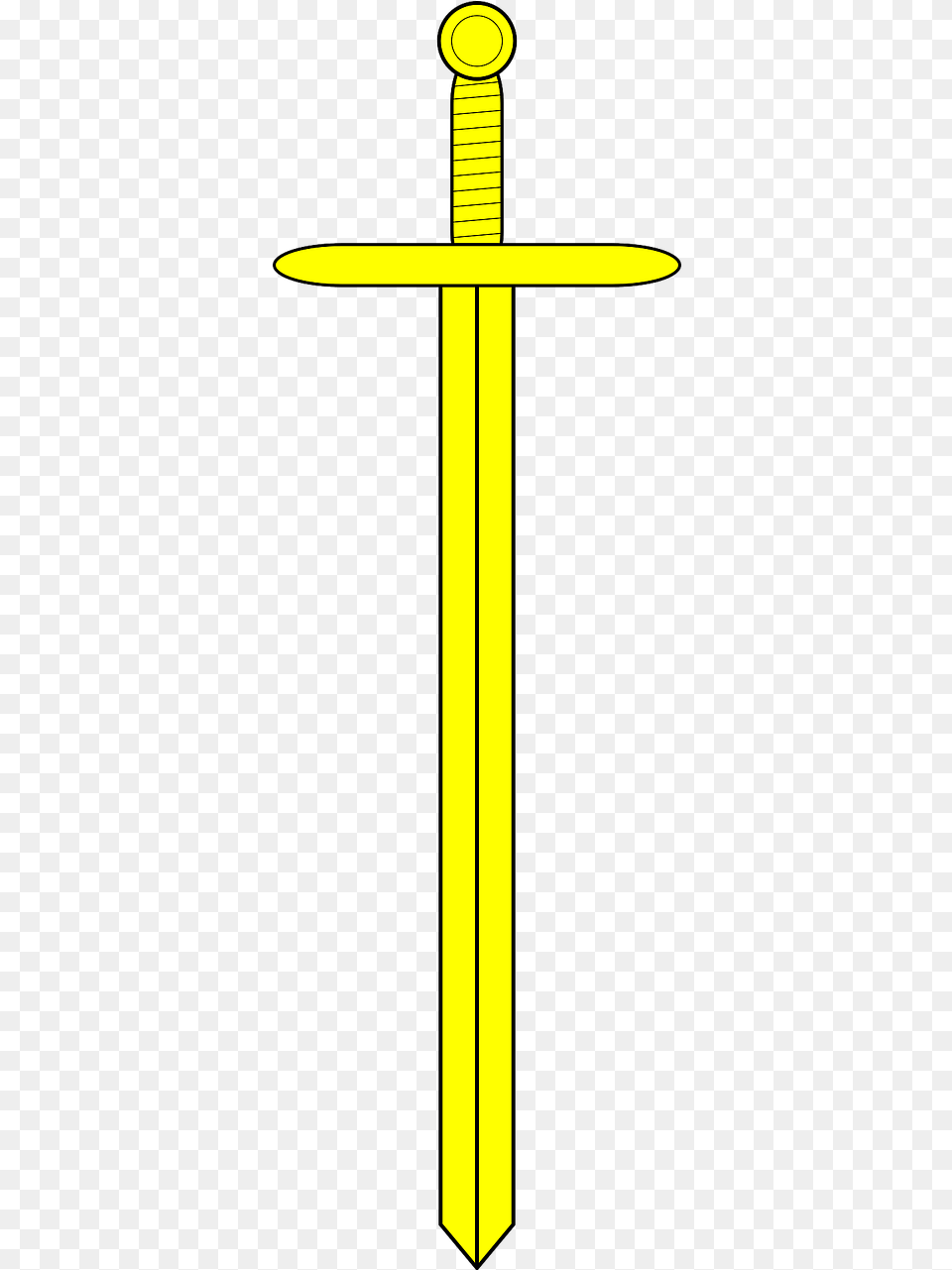 Sword Blade Weapon Picture Yellow Sword Clipart, Cross, Symbol Free Png