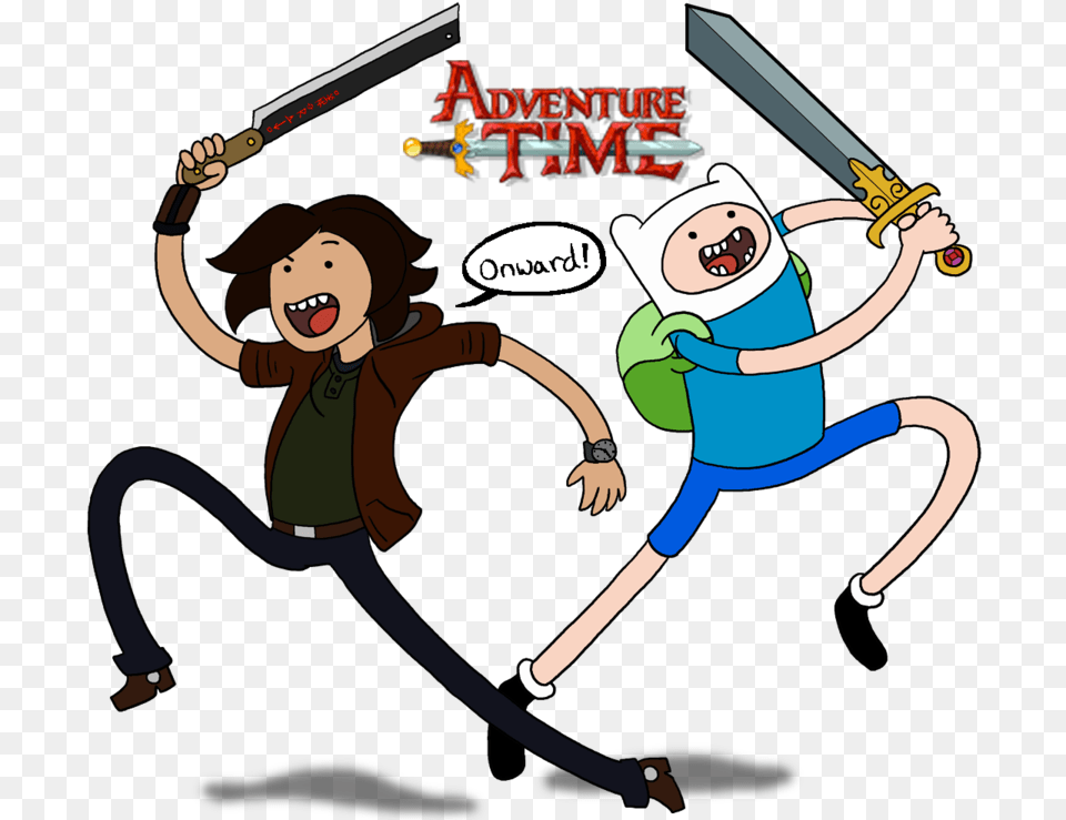 Sword Clipart Adventure Time Adventure Time Finn And His Sword, Book, Comics, Publication, People Free Png Download