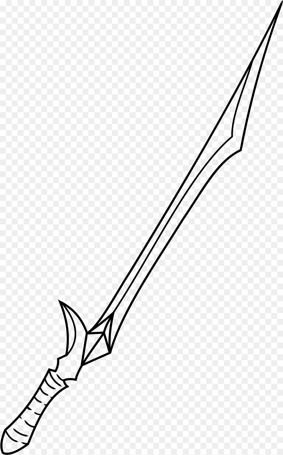 Sword Drawing Dibujos De Espadas De Anime, Gray Free Png Download