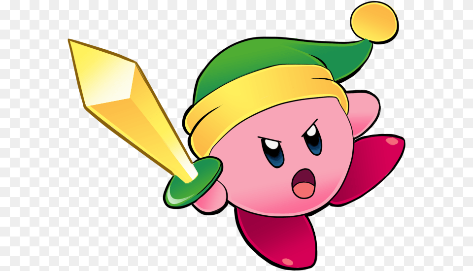 Sword Kirby By Blackash Graphic Kirby With Sword, Face, Head, Person, Juggling Png