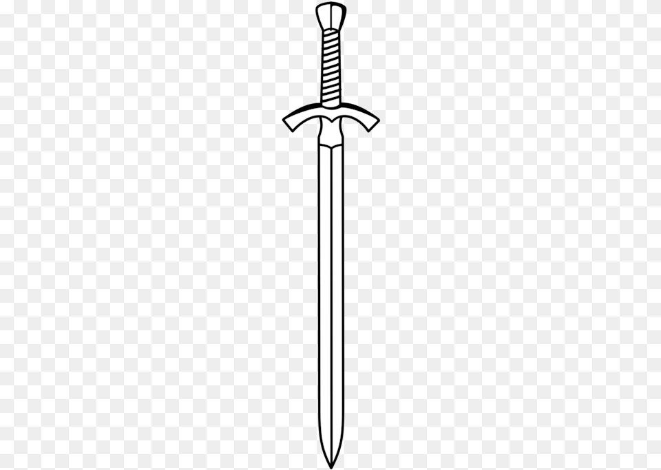 Sword Lostim Black And White Drawing Weapon Transparent Background Sword, Blade, Dagger, Knife Png Image
