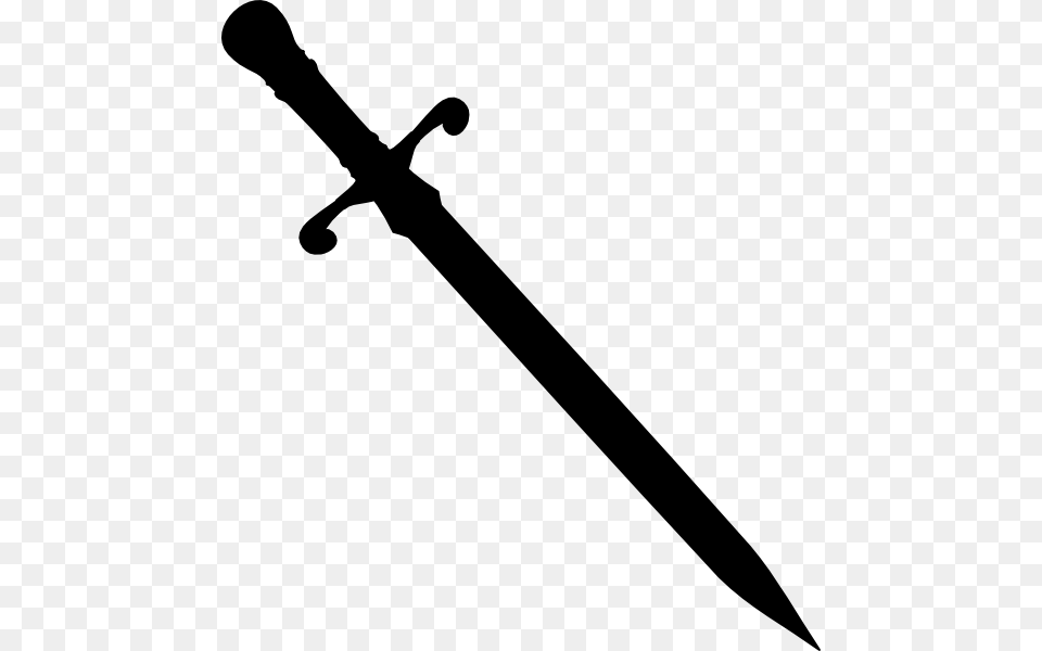 Sword Silhouette Clip Art, Weapon, Blade, Dagger, Knife Png Image