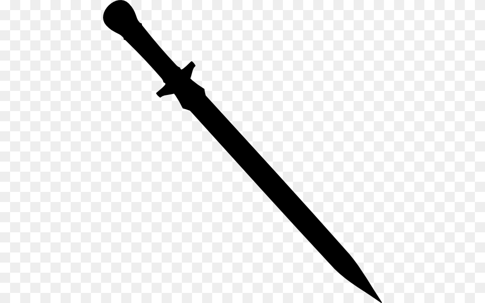 Sword Silhouette Picture Machete Clipart, Weapon, Blade, Dagger, Knife Free Png Download