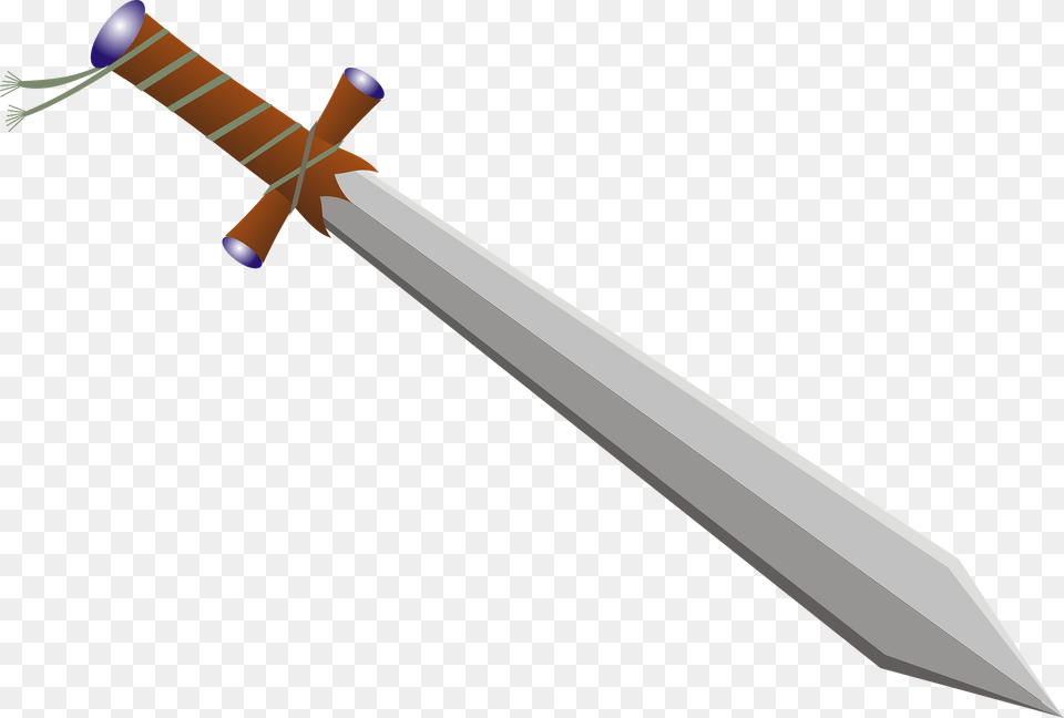 Sword With A Wood Handle Clipart, Weapon, Blade, Dagger, Knife Free Png