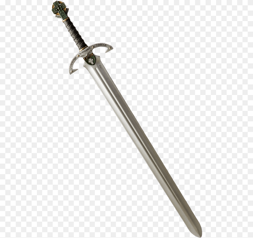 Sword With Emerald Hilt, Weapon, Blade, Dagger, Knife Free Png